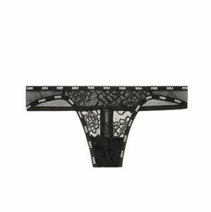 Victoria Secret Logo Lace Thong Large